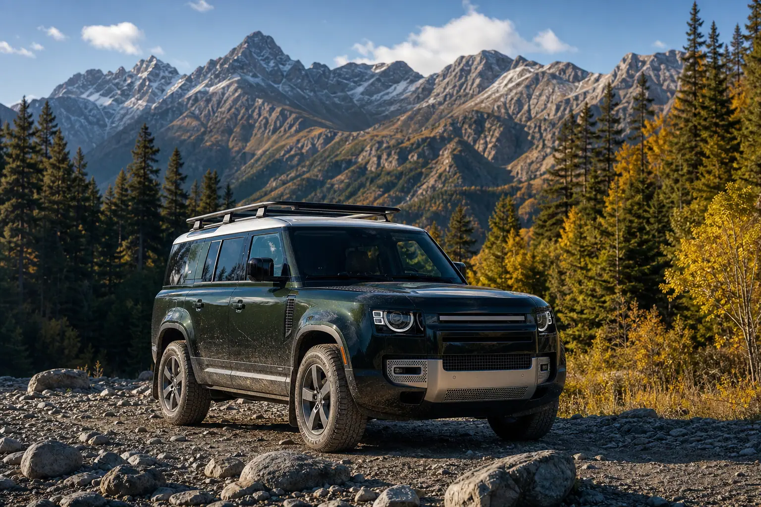 Land Rover Defender 110 в горах
